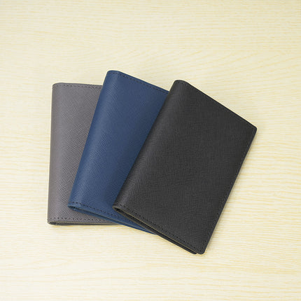 Customized Genuine Leather Card Holder for Men, Business Cowhide Cross-Grain Rfid Anti-Magnetic Card Holder, Ultra-Thin Bank Credit Card Holder Lo