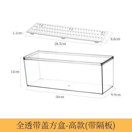 Storage box with lid storage box transparent acrylic kitchen cosmetics sundries station snacks toys clothes books