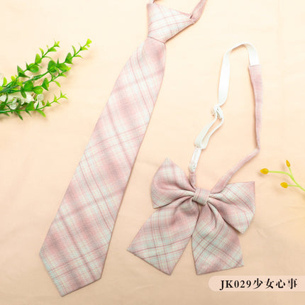 JK Uniform Accessories Tie-Free Collar Flower Suit Flat Corner Bow Tie Feather Root Small Thing Collocation New Korean Style College Style