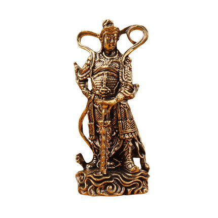 Antique Guan Gong Wei Tuo Bronze Ornaments Home Decorations Handicraft Ornaments Wei Tuo Station Bronze Ornaments Wholesale