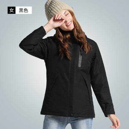 Cross-Border Smart Heating Clothing, New Fashion Couple Cotton Clothing, Men's Waterproof Clothing, Windproof and Warm Mountaineering Clothing