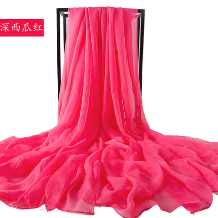 3 meters 2.3 meters long solid color sunscreen chiffon scarf beach towel travel shawl scarf a generation of hair