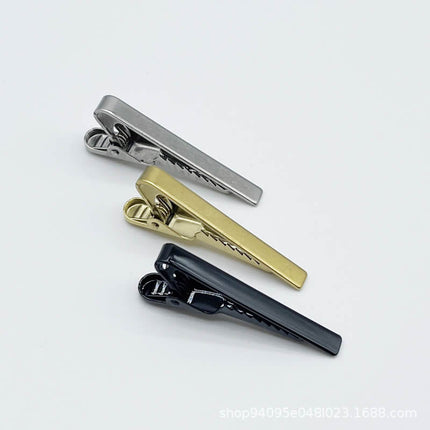 Stainless steel tie clip Amazon hot sale simple formal wear gold silver metal tie clip men and women security pin