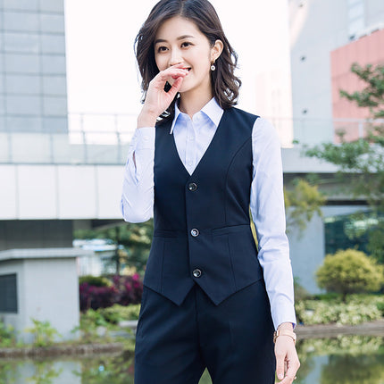 Professional Wear Men's and Women's Vest suit Hotel Front Desk KTV Attendant Work Clothes Billiards Club Embroidered LOGO