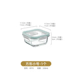4974. Glass bowl with lid-small square high silicon boron