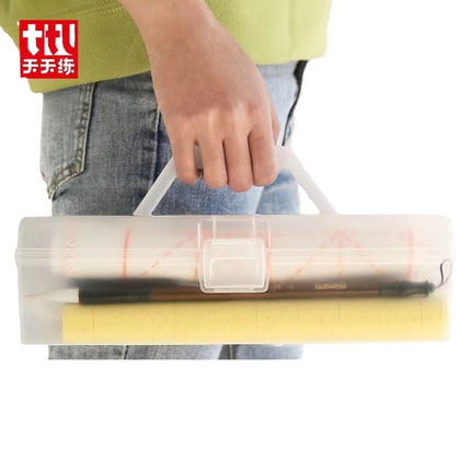 Student Calligraphy Set 16-Piece Set with Water Writing Cloth, Pen, Ink, Paper, Inkstone, Four Treasures of the Study, Beginner's Entry-Level Brush Calligraphy Set