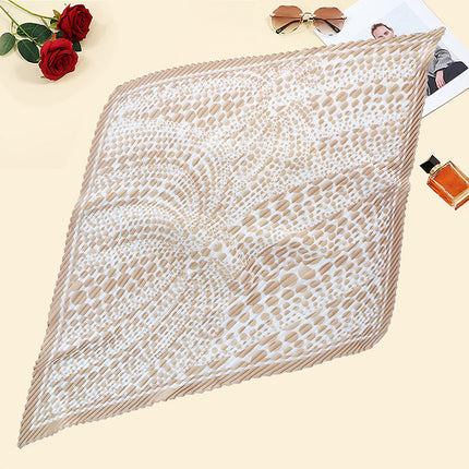 New wrinkled small square scarf female Korean imitation silk printed wrinkled small scarf Joker scarf decorative scarf wholesale