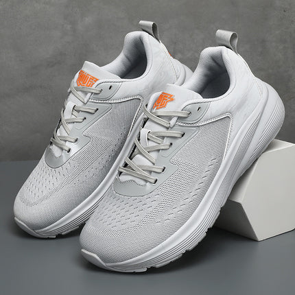 2025 New Couple Running Shoes Lightweight Shock-Absorbing Breathable Sports Shoes for Men and Women Youth Travel White Shoes Cross-Border