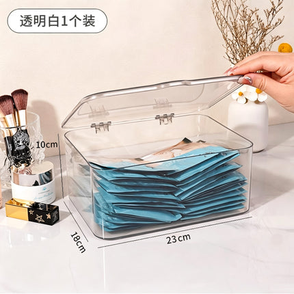 Mobile Phone Shell Storage Box with Lid Dustproof Desktop Drawer Storage Sundries Sorting Dormitory Artifact Transparent Storage Box