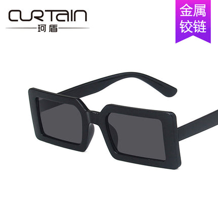 Fluorescent Green Sunglasses Cross-Border Supply Square Sunglasses for Women 2020 New Fashion Street Shooting Catwalk Sunglasses