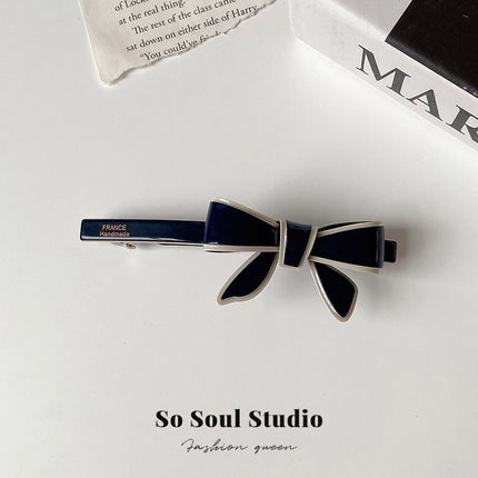 Cross-border explosions acetic acid bow clip hair accessories temperament hairpin head half hair clip spring clip