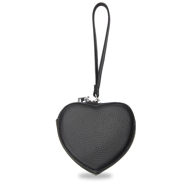 Genuine Leather Coin Purse Women's Korean Style New Arrival Cute Hand Carrying Love Bag Coin Lipstick Earphone Storage Small Wallet