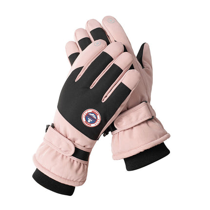 Winter skiing men's and women's gloves outdoor warm windproof cold riding anti-slip touch screen splash water A23-HXHB
