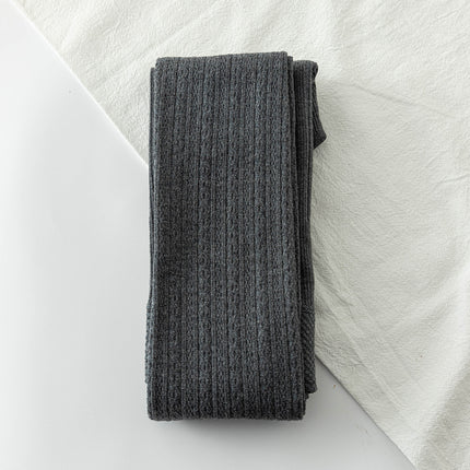 Spring and Autumn Knitted Cotton Twist Leggings White Pantyhose Autumn and Winter Women's Outer Wear Fleece-Lined Thickeneded Warm Leggings