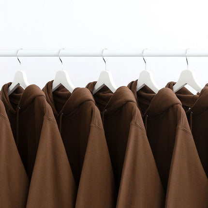 460g Spring and Autumn Earth Color Chocolate Sweatshirt Brown Retro Hooded Sweatshirt