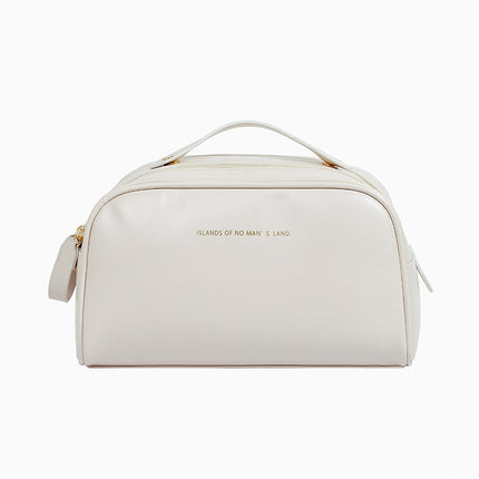 Cross-border High Quality PU Leather Cloud Pillow Cosmetic Bag Large Capacity Portable Cosmetic Case Travel Wash Bag Portable