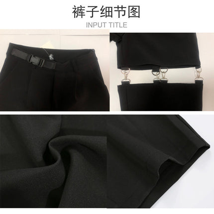 High-Waisted Women's Summer Pants, New Harajuku Style Straight-Leg Pants, Hollow-Out Wide-Leg Pants, Trendy Suit Pants That Make Legs Look Longer