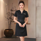 Black short sleeve dress / S