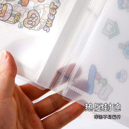 Strap PP material transparent hand account sticker storage book A6 mini Office folder multi-layer business card bill holder