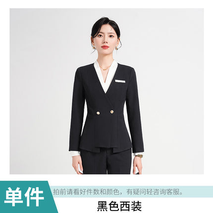 Jewelry Store Work Clothes Women's Autumn and Winter Temperament Goddess Fan Gan Practice Work Clothes OL Formal Occasion Professional Formal Suit Dress