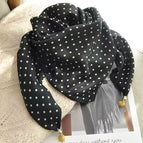 Black white polka dots