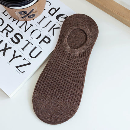 Spring and Summer Thin Invisible Socks Silicone Non-slip Non-falling Japanese Fashionable Striped Shallow Mouth Low-side Candy Color Women's Boat Socks