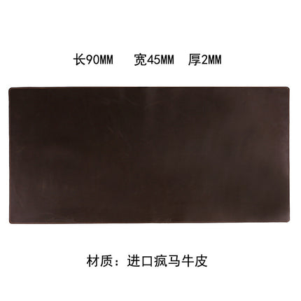 Thickened Crazy Horse leather computer table mat desk leather mouse pad cowhide laptop comfortable non-slip leather pad