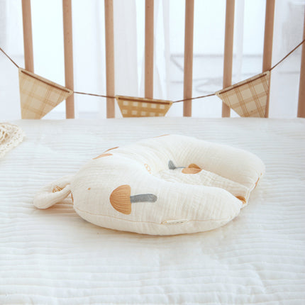 Class A cotton baby gauze baby anti-deflection head shaped pillow sweat-absorbing breathable Four Seasons suitable for newborn comfort pillow