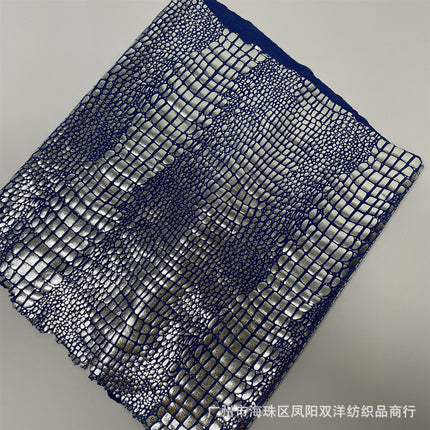 New magic color laser gradient stretch cloth crocodile pattern stone pattern creative clothing performance clothing luggage dress fabric