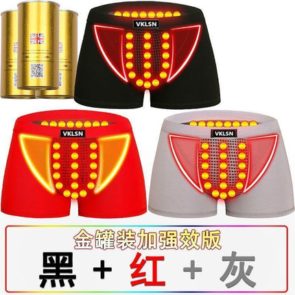 Factory Direct Supply Milk Silk Magnet Health Care Underwear Men's Boxer Shorts Head Quick Hand Shake Sound Hot Selling British Sweatpants