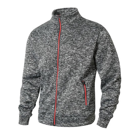 Plus-Size Men's Autumn and Winter Stand-Collar Cardigan Sweatshirt, Cationic Fleece-Lined Knit Jacket, Extra-Large Men's Clothing, In-Stock Fast Delivery