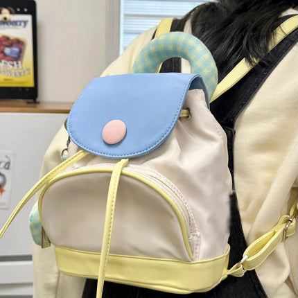 Summer Button Small Backpack 2023 New Spring and Summer Cute Small Schoolbag Mini Small Bag Backpack for Women
