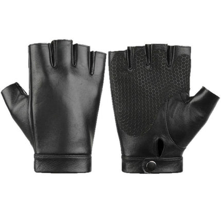 Motorcycle Sheepskin Half-Finger Gloves Men's Summer Thin Driving and Cycling Motorcycle Outdoor Riding Fitness Tactical Fingerless