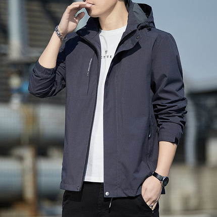 Jacket Outdoor Winter Jacket Men's Velvet Thickeneded Cotton Coat Windproof Warm Waterproof Cold-Proof Clothing Large Size Mountaineering Clothing