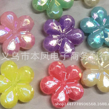 Acrylic light color plated AB colorful diy children beaded material candy AB colorful beads jewelry accessories