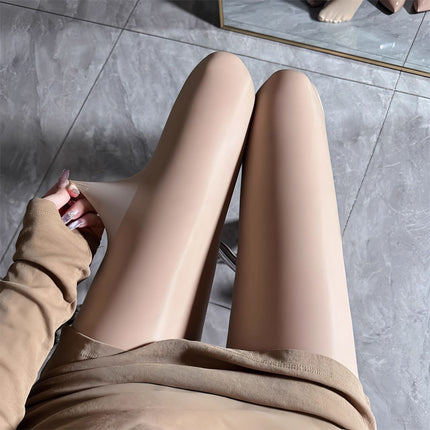 [Super Oily Bright Horse Oil Socks] 8D Super Oily Sexy Silky Socks White Reflective Thin Anti-Snatch Pantyhose Nylon