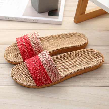 Cixi Simple Linen Slippers Four Seasons Guest Indoor Living Room Home Floor Cotton Linen Slippers Couple Wholesale