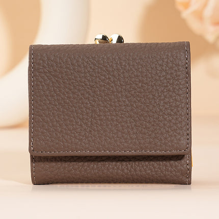 Cross-border Japanese Genuine Leather Girl's Wallet Coin Bag rfid Anti-theft Brush Japanese Hot Sale Multi-function Women's Coin Purse