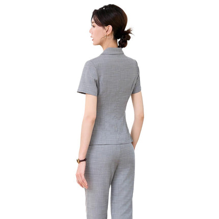 Grey Suit suit Women's Dress Summer New Hotel Front Desk Manager Interview Workwear Temperament Professional Women's Work Clothes