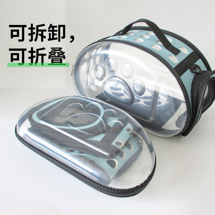 Cross-Border Direct Supply Amazon Pet Bag Portable Transparent Cat and Dog Backpack Foldable Breathable Portable Cat Bag