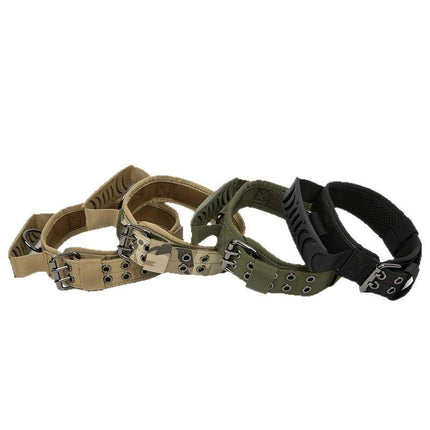 Cross-Border Heavy-Duty Nylon Dog Collar for Medium and Large Dogs, Tactical Training Leash Collar, Anti-Strangling Pet Collar