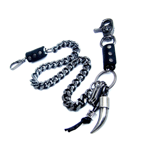 Amazon Hot Hip-Hop Punk Horn Trousers Chain Wallet Anti-Lost Waist Chain Men's Accessories Cowboy Vintage Chain