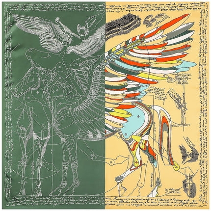 130cm European and American fashion style Ancient Flying Horse women's decorative travel warm shawl sunscreen scarf large square towel wholesale