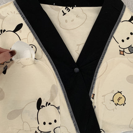 Chest Pad Moon Dress Spring and Autumn Cotton Postpartum Breastfeeding dress Summer Nightgown for Pregnant Women Nightgown During Pregnancy Feeding Nightgown