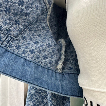 Denim suit Women's 2024 Spring New Style Temperament Age-reducing Fashion Jacket Skirt Two-piece Set Small Fragrant Style