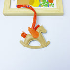 apricot rocking horse bag pendant