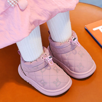 Winter Kidsren's Cotton Slippers Bag with Boys Indoor Non-Slip Waterproof Kidsren's Baby Cotton Shoes Girls Warm Snow Boots