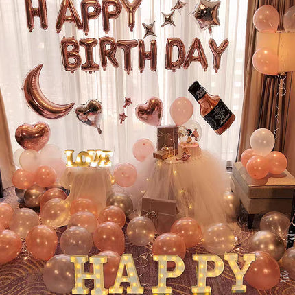 18-Year-Old Adult Ceremony Male and Female Birthday Decoration Party Decoration Background Wall Balloon Photo Scene Props Balloon Set