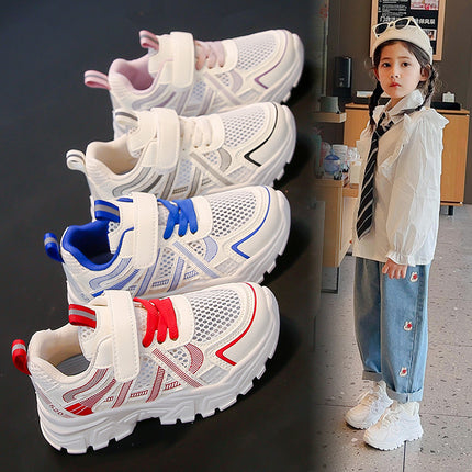 Girls' Sports Shoes, Kidsren's Running Dad Shoes, 2025 Spring & Fall Boys' Single Mesh Breathable Campus Sports Shoes