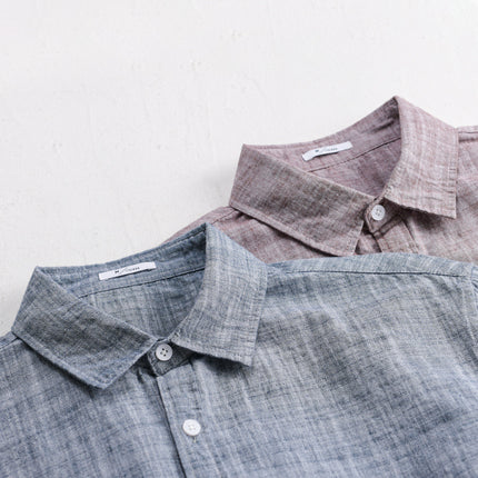 Spring and Autumn Men's Casual and Easiest for Match Long-Sleeved Shirt with Plaid Texture and Fresh Business Cotton and Linen Casual Shirt 9155